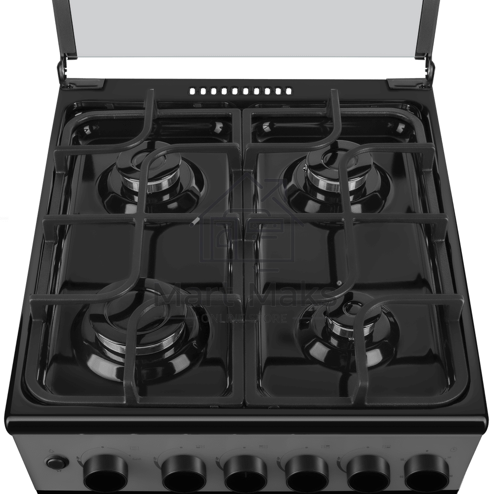 Плита газовая Maunfeld MGC50GCGR08D серый, конфорок 4 шт, духовка 59 л, 50 см x 89 см x 65 см