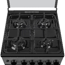 Плита газовая Maunfeld MGC50GCGR08D серый, конфорок 4 шт, духовка 59 л, 50 см x 89 см x 65 см