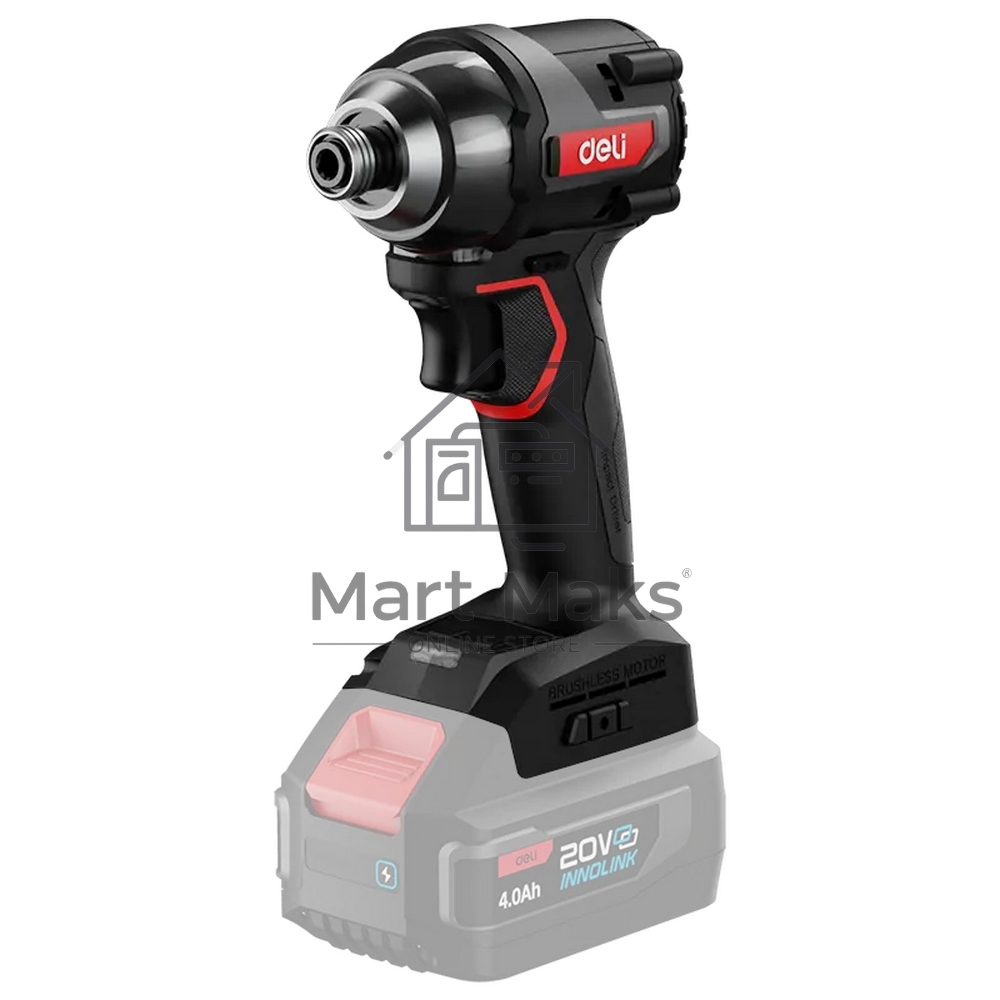Винтоверт ударный аккумуляторный Deli DE-QZ20-1A4 (1АКБ*4А·ч + ЗУ, 20V, 200Нм, 0-3600об/мин, 0-3600уд/мин, сумка)