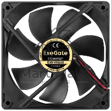 Вентилятор корпусной ExeGate ExtraSilent ES12025S2P, 120 мм, 1300 об/мин, 22 дБ, 2-pin, без подсветки