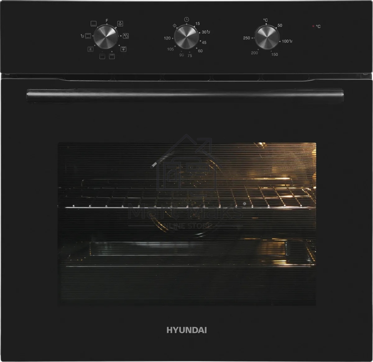 Духовой шкаф Электрический Hyundai HEO 6635 BG черный