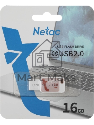 Флешка USB Netac 16Gb UA31 NT03UA31N-016G-20PK USB 2.0 розовый