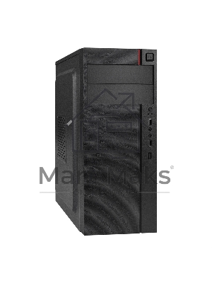 Компьютерный корпус Miditower ExeGate AA-440-UNS350 (ATX, БП UNS350 с вент. 12см, 2*USB, аудио, черный)