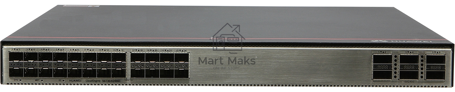 Коммутатор HUAWEI 24SFP+ 6QSFP+ S6730-H24X6C