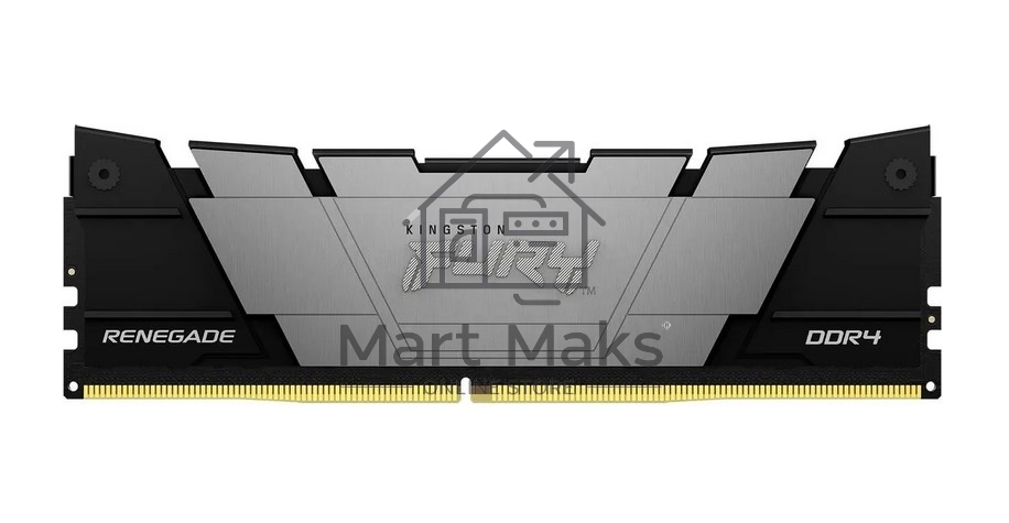Оперативная память Kingston Fury Renegade, DDR4, 32GB (2x16GB), 3200MHz, CL16, DIMM, с радиаторами, серый/черный