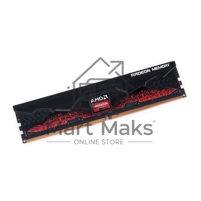 Оперативная память AMD Radeon R5, DDR5, 8GB (1x8GB), 5600MHz, CL40, DIMM, с радиатором, черный/красный