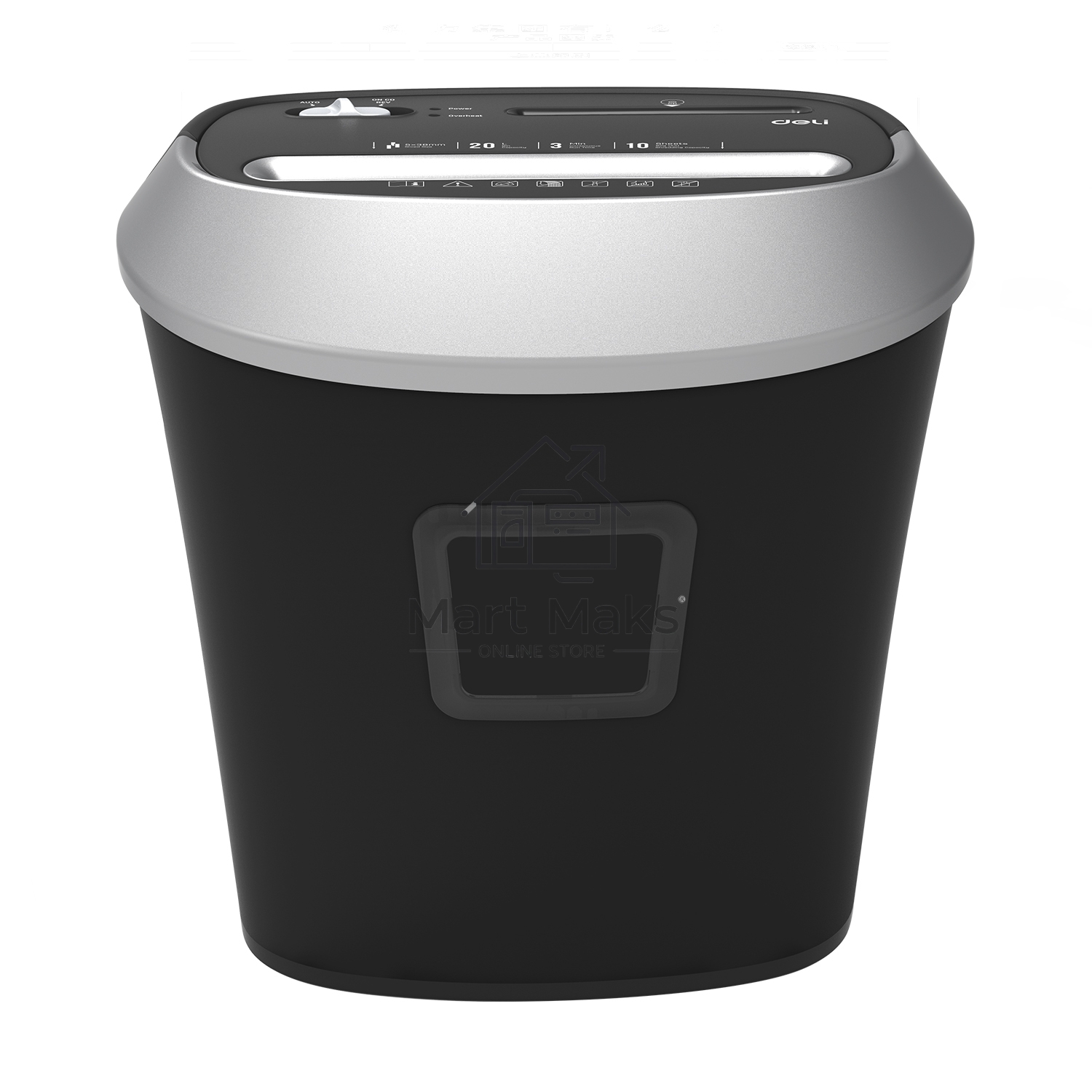 Уничтожитель бумаг Deli E9948, Shred capacity: 10 sheets; Shred size: 5*38mm; Security level: 3