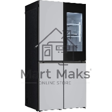 Холодильник LG GR-A24FQAKM серый трехкамерный 382/145л морозилка снизу, No Frost, Side by Side