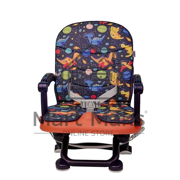 Стульчик для кормления BQ BCH012 Dinos. Стульчик-бустер BQ BCH012. Гипоалергенные безопасные материалы/Съемный чехол из экокожи. Удобный, устойчив к загрязнению и легко моется/Съемная столешница/Безопасность малыша: устойчивая конструкция, нескользящие но