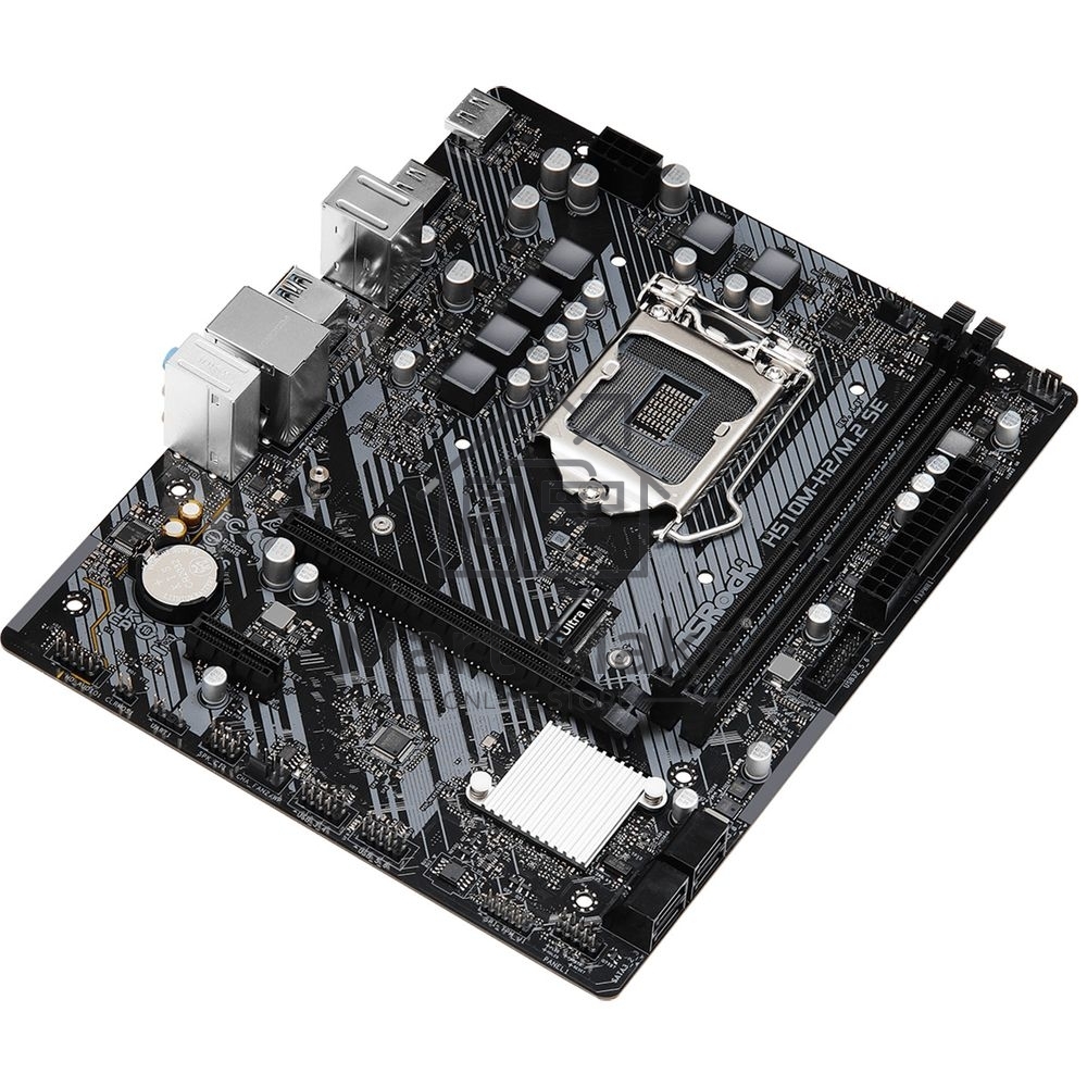 Материнская плата ASRock H510M-H2/M.2 SE, LGA 1200, Intel H470, 2xDDR4, 4xSATA, 1xM.2, 1xPCIe 4.0 x16, 1xPCIe x1, 2xHDMI, 1x 1Gb LAN, 2xUSB 2.0, 4xUSB 3.2 Gen 1, 3x3.5 мм, 7.1, mATX