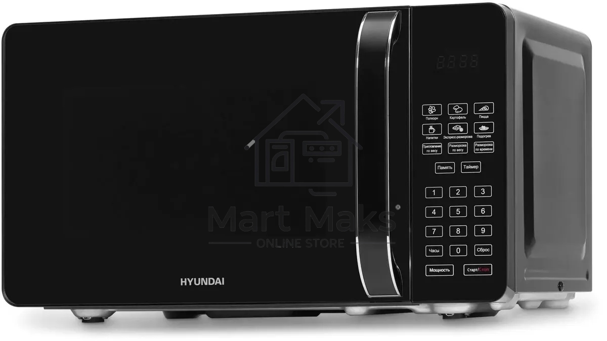 Микроволновая печь Hyundai HYM-D2076 черный, 20 л, 700 Вт, переключатели - сенсор