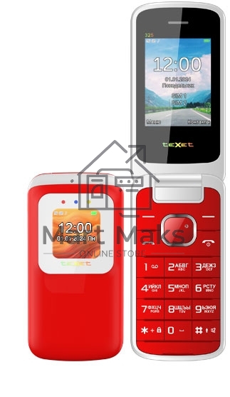 Мобильный телефон TeXet TM-325 гранатовый