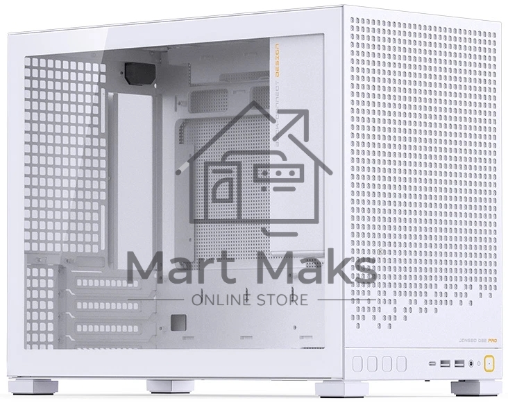 Корпус без блока питания Case JONSBO D32 PRO, Mini-Tower, TG, no fan, 2xUSB-A 3.2 + 1xUSB-C 3.2, mATX, mDTX, mITX White