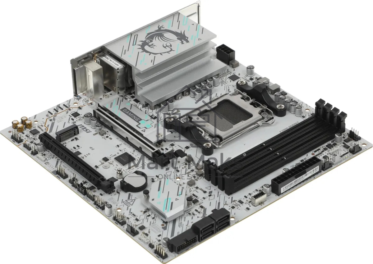 Материнская плата MSI B840M GAMING PLUS WIFI6E, AM5, AMD B840, 4xDDR5, 4xSATA, 2xM.2, 1xPCIe 4.0 x16, 1xPCIe 3.0 x4, 1xHDMI (v2.1), 1xUSB-C 10Gbps, 1xUSB-A 10Gbps, 2xUSB-A 5Gbps, 4xUSB-A 2.0, 1x2.5Gb LAN, Wi-Fi 6E, Bluetooth 5.3, 2x3.5 мм, 7.1, mATX