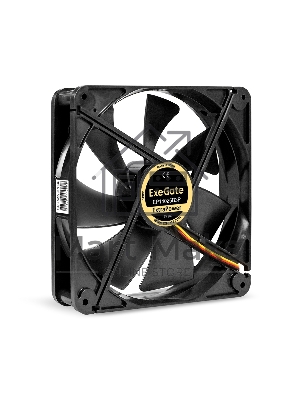 Вентилятор для корпуса ExeGate ExtraSilent ES14025S3P черный, 140 мм, 1100 об/мин, 23 дБ, 3 pin