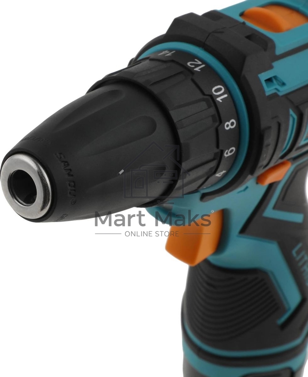 Дрель-шуруповерт Bort BAB-12x2Li-FD, Аккумуляторная, 12В, 2 АКБ