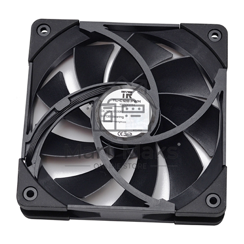 Вентилятор для корпуса Thermalright TL-C12-B черный, 120 мм, 1500 об/мин, 25.6 дБ, 4 pin
