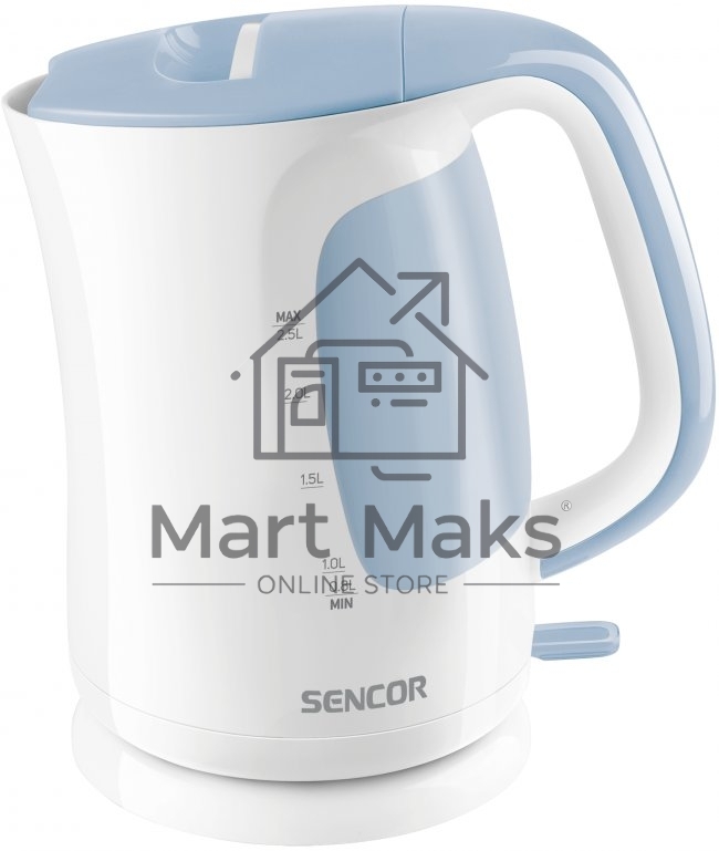 Чайник электрический Sencor SWK 2510WH пластик, 2,5 л, 2200 Вт, белый