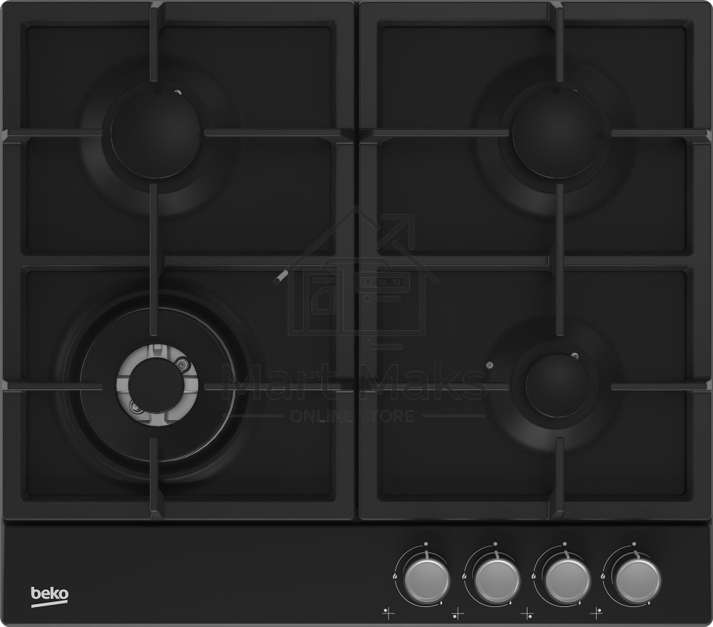 Встраиваемая газовая варочная поверхность Beko HIAW 64225 SB, черный