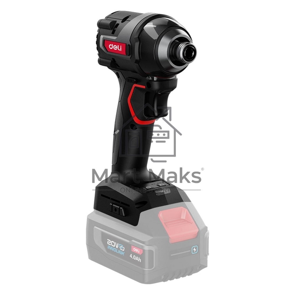 Винтоверт ударный аккумуляторный Deli DE-QZ20-1A4 (1АКБ*4А·ч + ЗУ, 20V, 200Нм, 0-3600об/мин, 0-3600уд/мин, сумка)