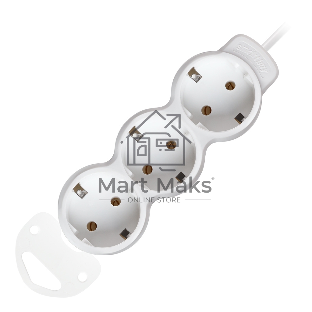 Удлинитель Smartbuy (SBE-16-3-05m-Z) 3 гн х 5,0 м белый