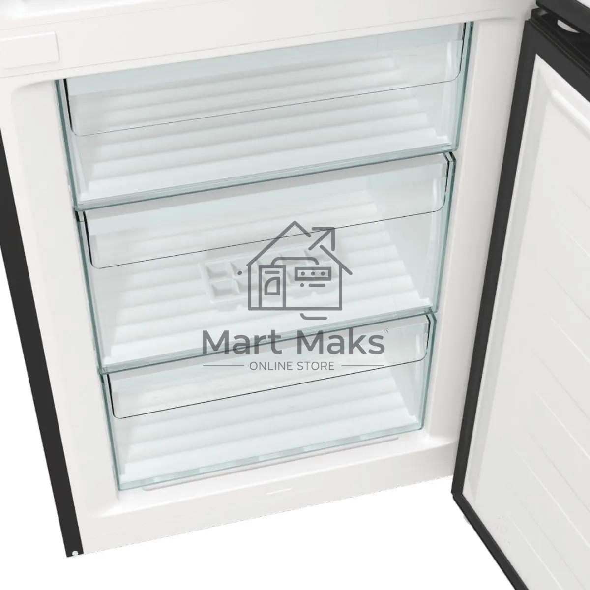 Холодильник Gorenje NRK6202EBXL4 черный матовый двухкамерный 235/96л морозилка снизу, No Frost