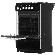 Плита электрическая De Luxe 5004.12э черный, конфорок 4 шт, духовка 46 л, 50 см x 85 см x 50 см