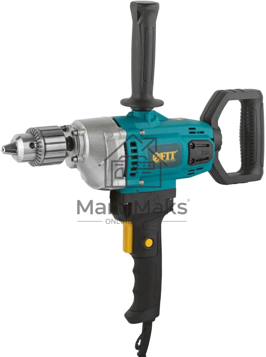Дрель-миксер FIT ED-M720 720 Вт, 0-900 об/мин, КлП 3-16 мм, металл.корпус, рез.накл., коробка