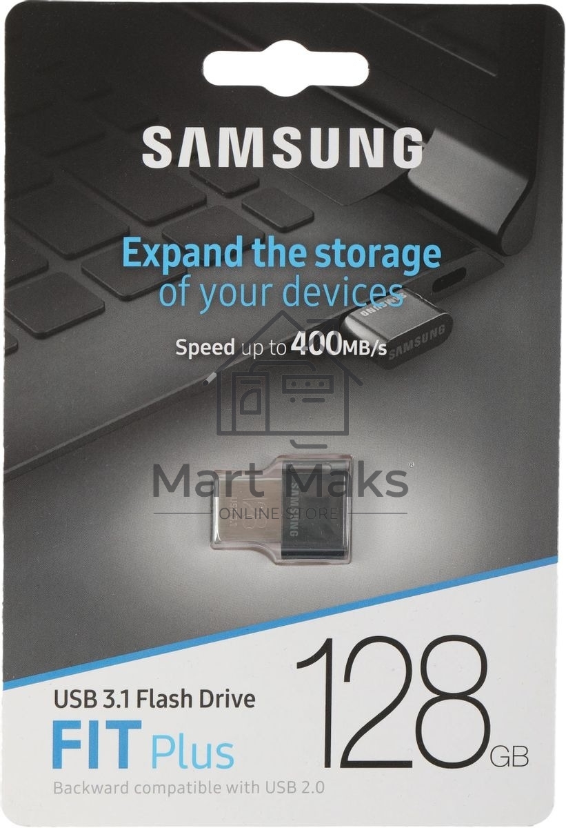 Флешка USB R/W R/W Samsung FIT Plus, 128Gb USB 3.1, 300 MB/s