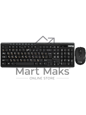 Комплект клавиатура+мышь Dialog Pointer KMROP-4020U беспроводной, USB, 1600 DPI, чёрный