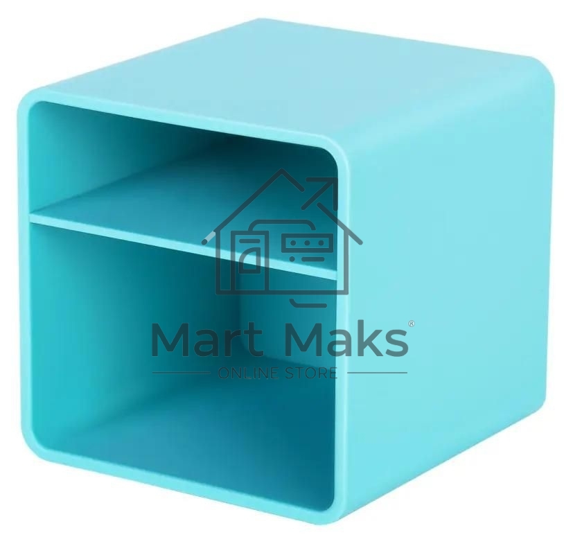 Подставка Deli ENS011blue Nusign 2 отделения для письменных принадлежностей, 84х84х86мм, синий, пластик