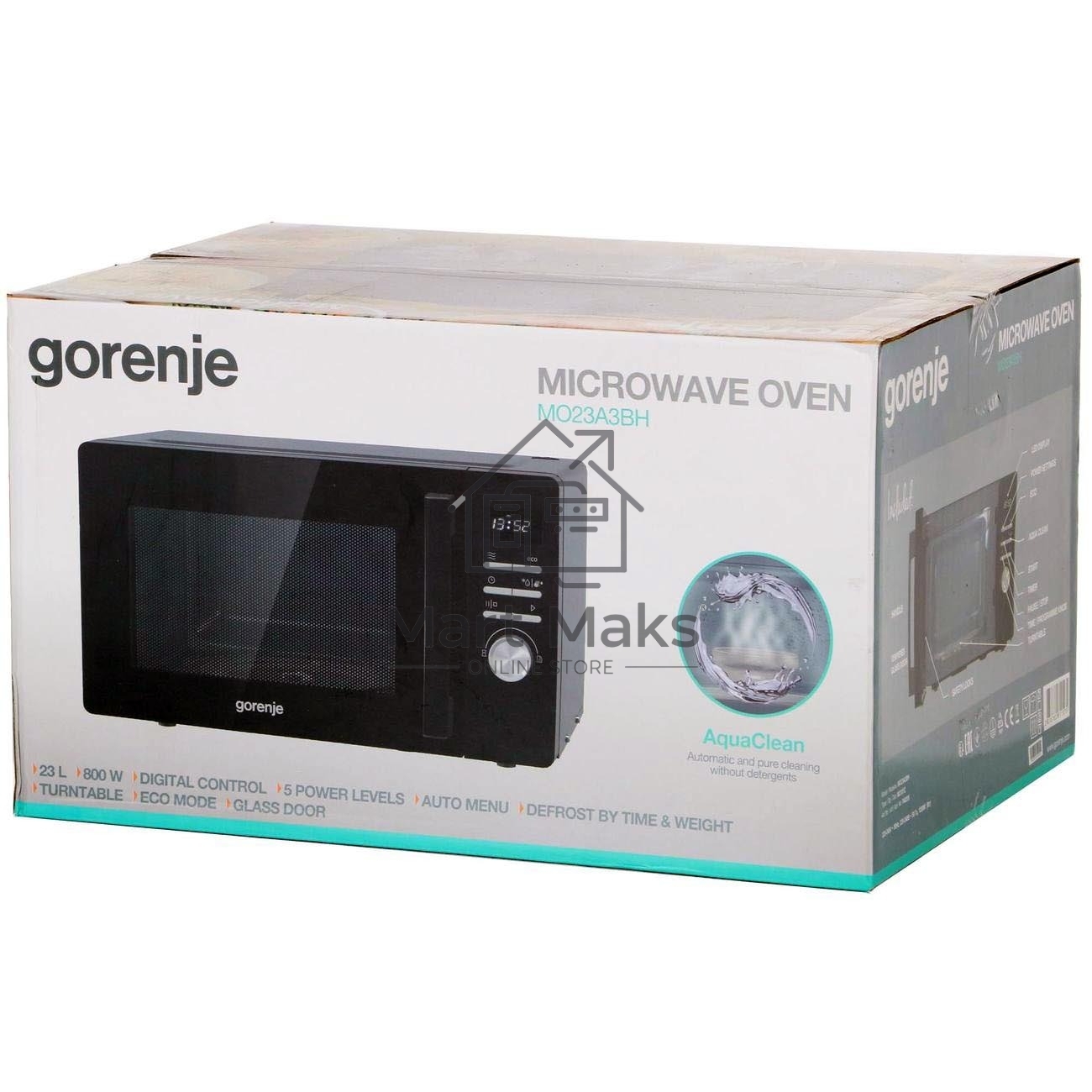 Микроволновая печь Gorenje MO23A3BH черный, 23 л, 800 Вт, переключатели - поворотный механизм/кнопки