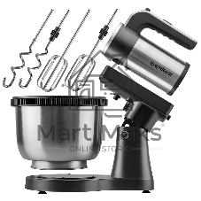 Миксер Endever Sigma-12 c чашей, черный/стальной, 800 Вт, 2 вида насадок, 5 скоростей