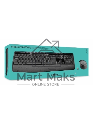 Клавиатура + мышь Logitech MK345 клав:черный мышь:черный USB беспроводная Multimedia (920-012925)