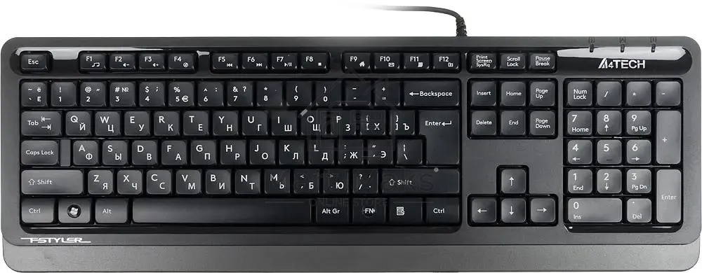 Клавиатура A4Tech Fstyler FK10 проводная, USB, черный/серый