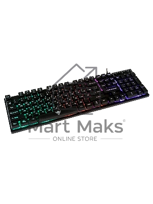 Клавиатура проводная KG-23U BLACK Nakatomi Gaming - игровая с RGb-подсветкой, USB, черная