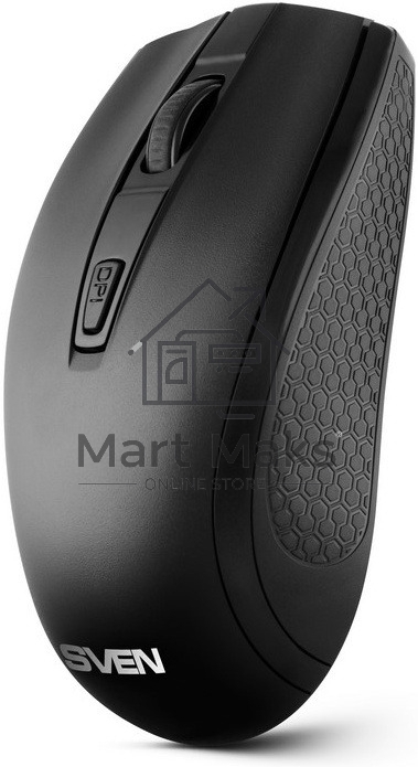 Мышь беспроводная SVEN RX-220W черный, 1600 dpi, радиоканал, USB, кнопки - 4