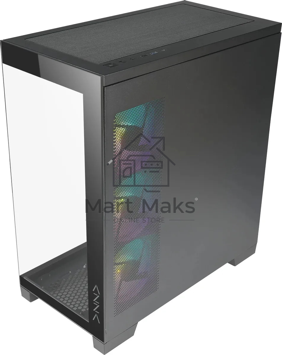 Компьютерный корпус Azza COVE черный без БП ATX 6x120mm 2x140mm 1xUSB2.0 1xUSB3.0 audio bott PSU