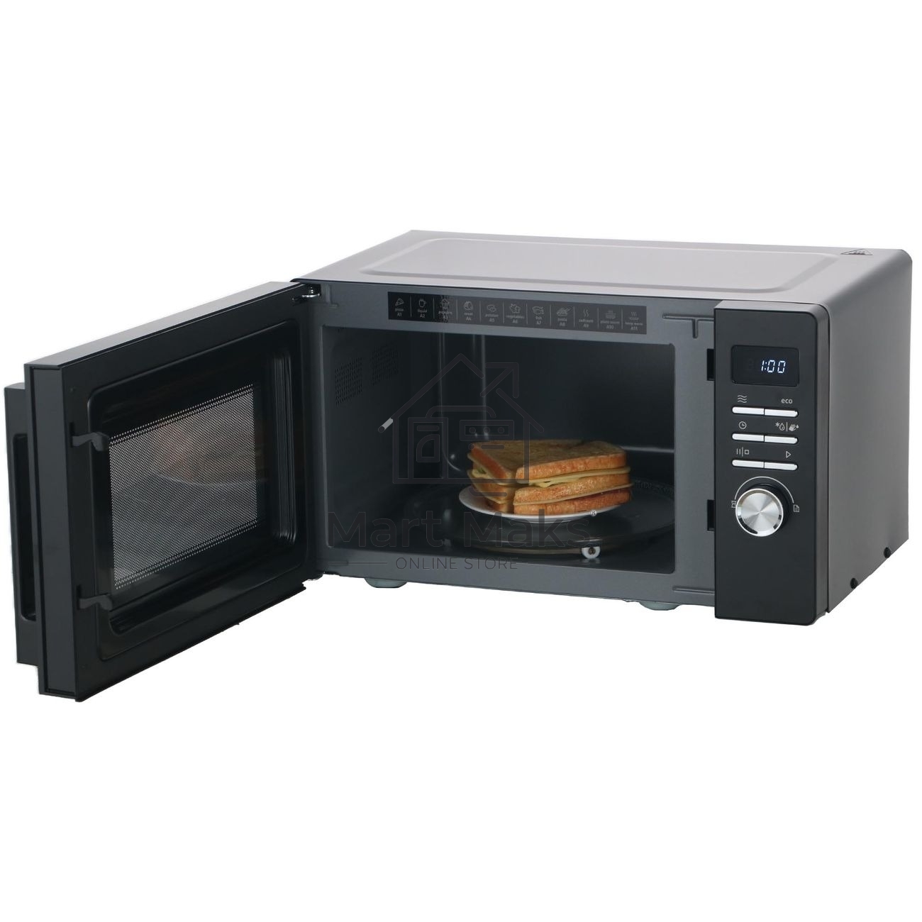 Микроволновая печь Gorenje MO23A3BH черный, 23 л, 800 Вт, переключатели - поворотный механизм/кнопки