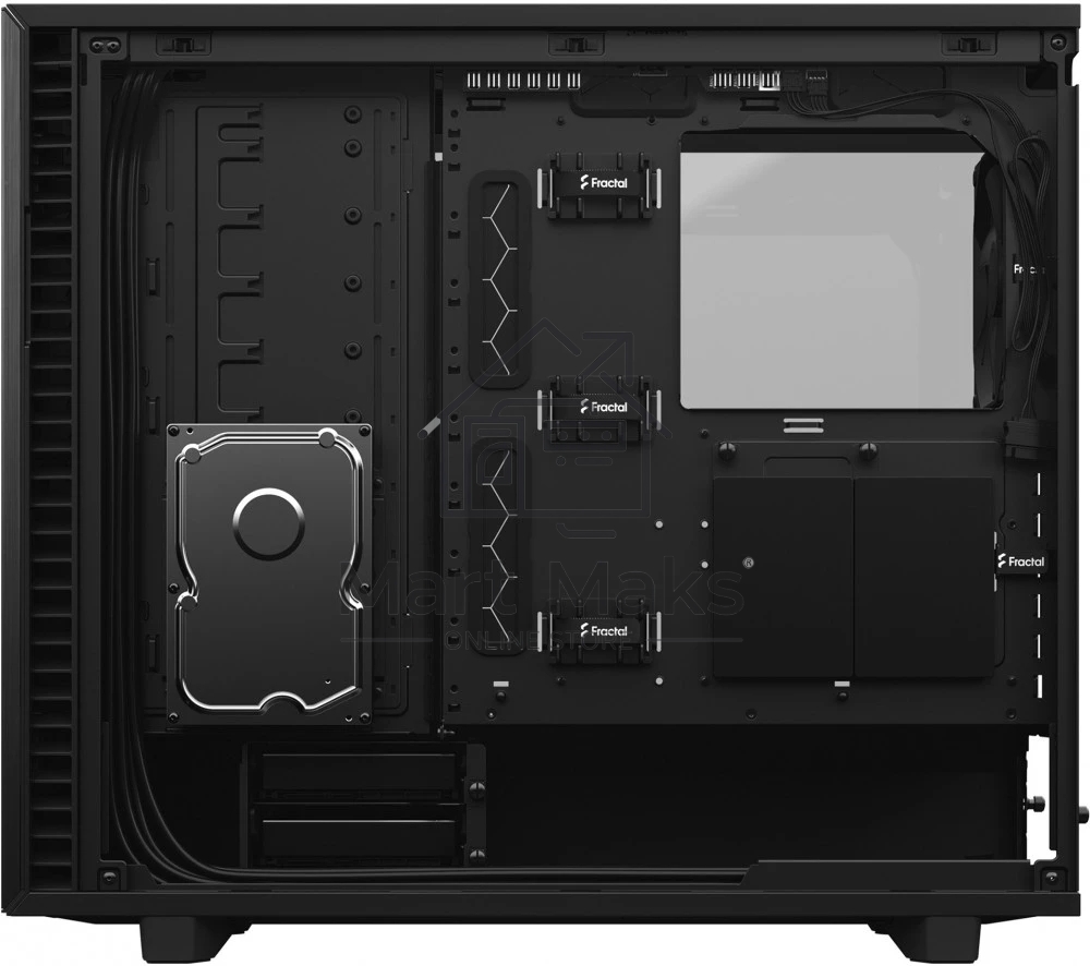 Корпус Fractal Design DEFINE 7 BLACK - DARK TG / mid tower / E-ATX / dark tint tempered glass / 3x140mm fans inc. / FD-C-DEF7A-03