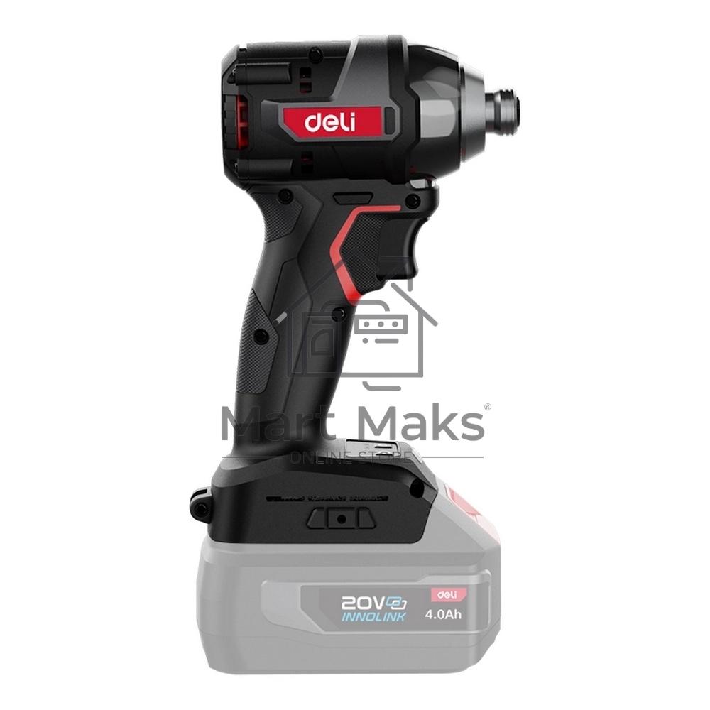Винтоверт ударный аккумуляторный Deli DE-QZ20-1A4 (1АКБ*4А·ч + ЗУ, 20V, 200Нм, 0-3600об/мин, 0-3600уд/мин, сумка)