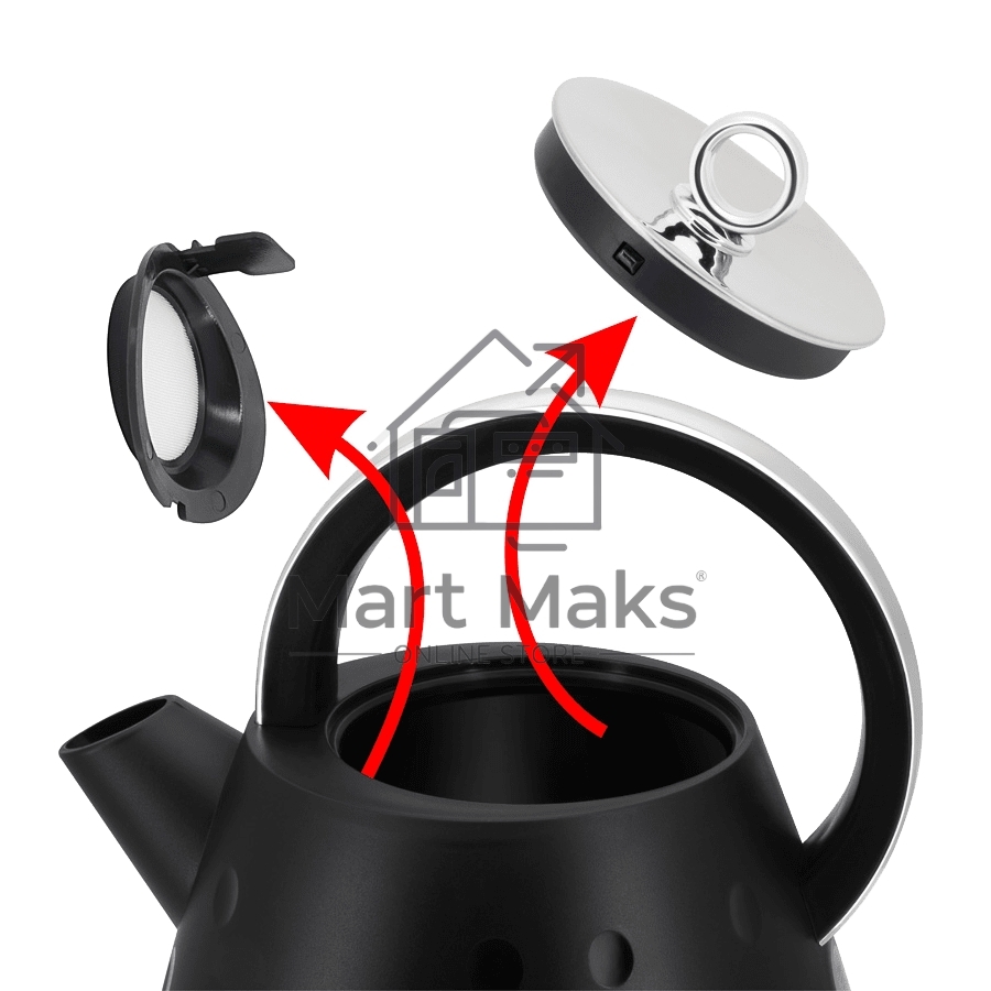 Чайник электрический Maunfeld MFK-647BK черный с хромированными элементами