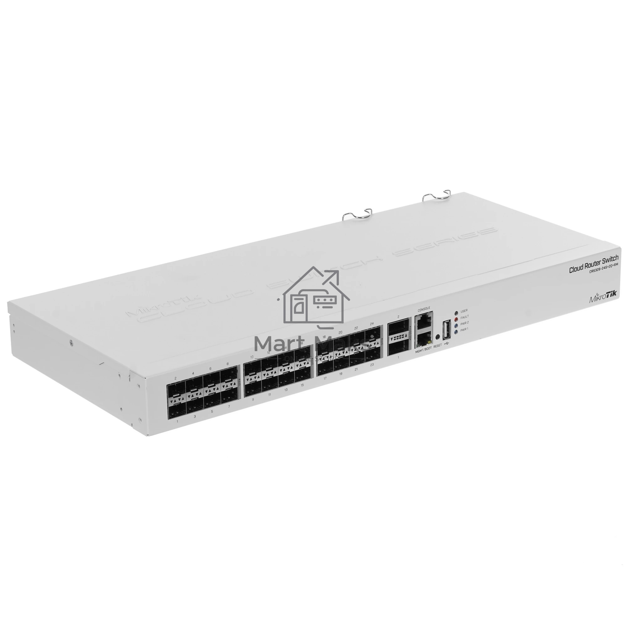 Коммутатор MikroTik CRS326-24S+2Q+RM, 24×10 Гбит/с SFP+ + 2×40 Гбит/с QSFP+, управляемый
