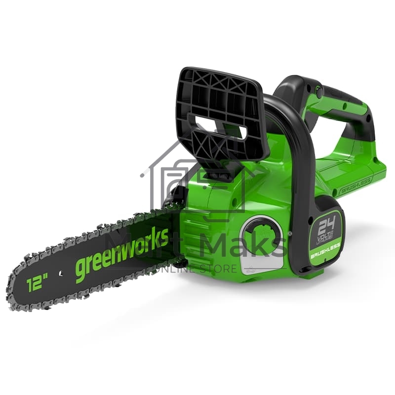 Цепная пила аккумуляторная GreenWorks GD24CS30K2, 24V, 30см, бесщеточная, c АКБ 2 Ач и ЗУ (2007007UA)
