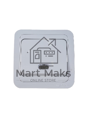 Выключатель 1-кл. СП Mimoza 10А IP20 с подсветкой белый/белый Makel 12021