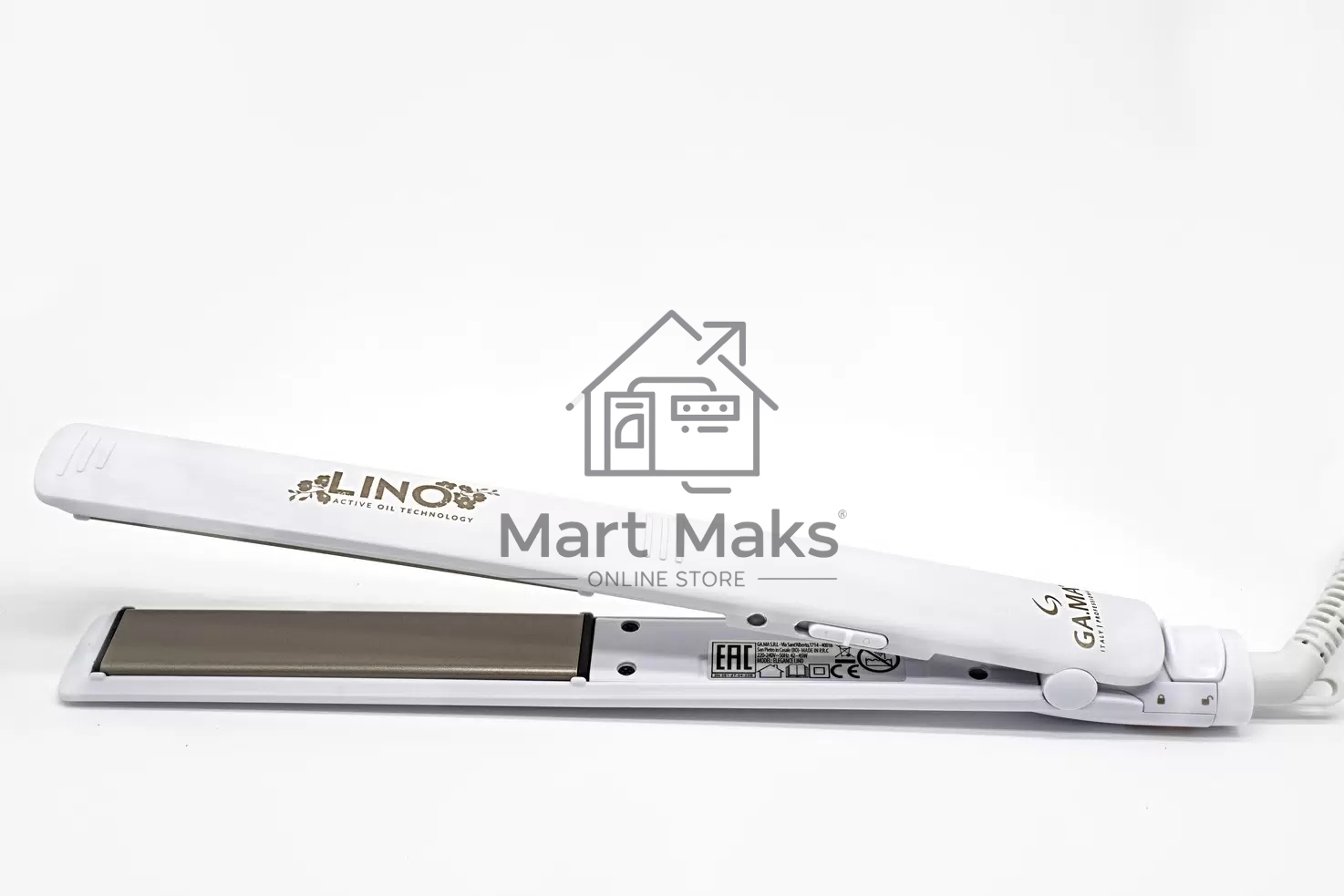 Выпрямитель для волос GA.MA ELEGANCE LINO (GI0225) 45 Вт, 230°C, белый
