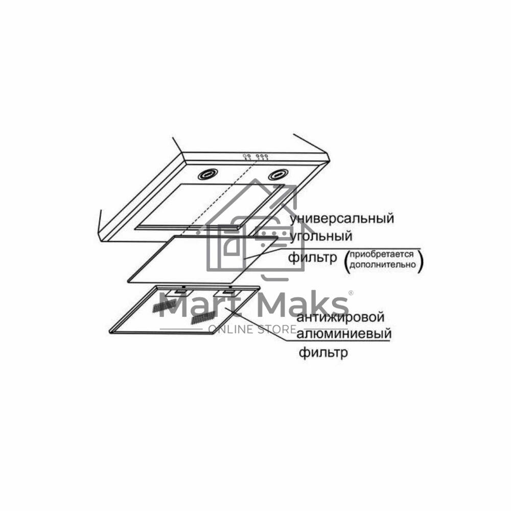 Фильтр для вытяжки Elikor 5334009 универсальный