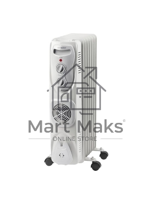 Обогреватель масляный Engy EN-1307F Classic (7 секций), белый, 2000 Вт, 25 м2, термостат