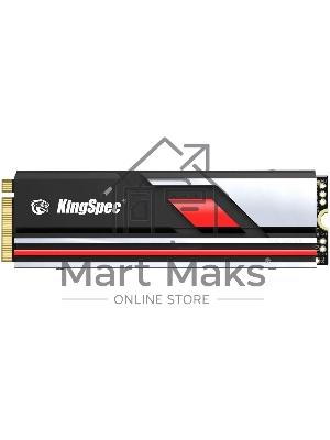 Накопитель SSD KingSpec XG7000, 2Tb, PCIe 4.0 x4, M.2 2280, NVMe, R/W 7400/6600, с радиатором