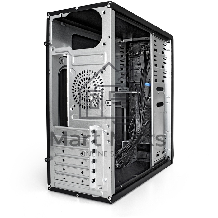 Компьютерный корпус Miditower ExeGate CP-603UB-UNS400 (ATX, БП UNS400 с вент. 12см, 2*USB, аудио, черный)